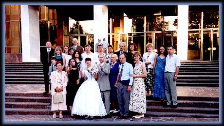 The wedding party.  Jesus was there--the wine didn't run out...